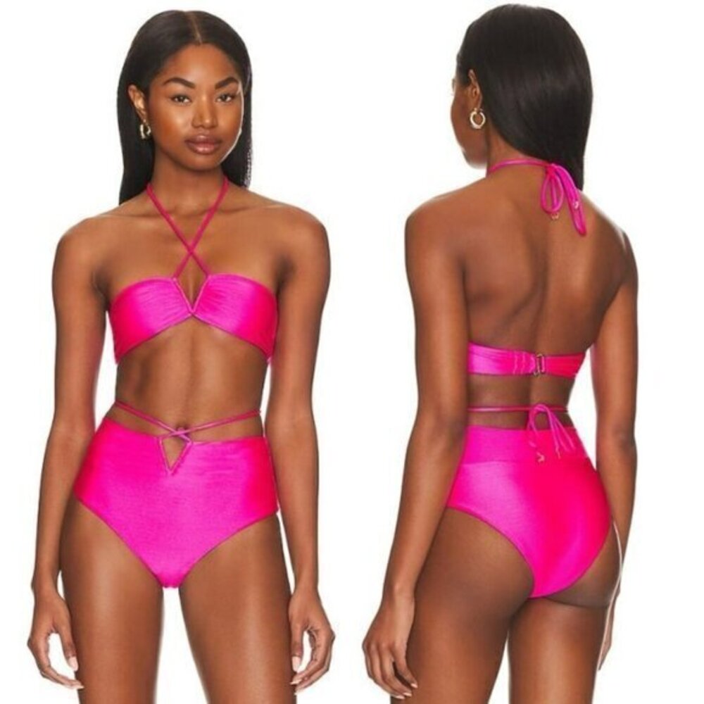 *Lovers and Friends Call Me Up Bikini Top & Bottom in Hot Pink